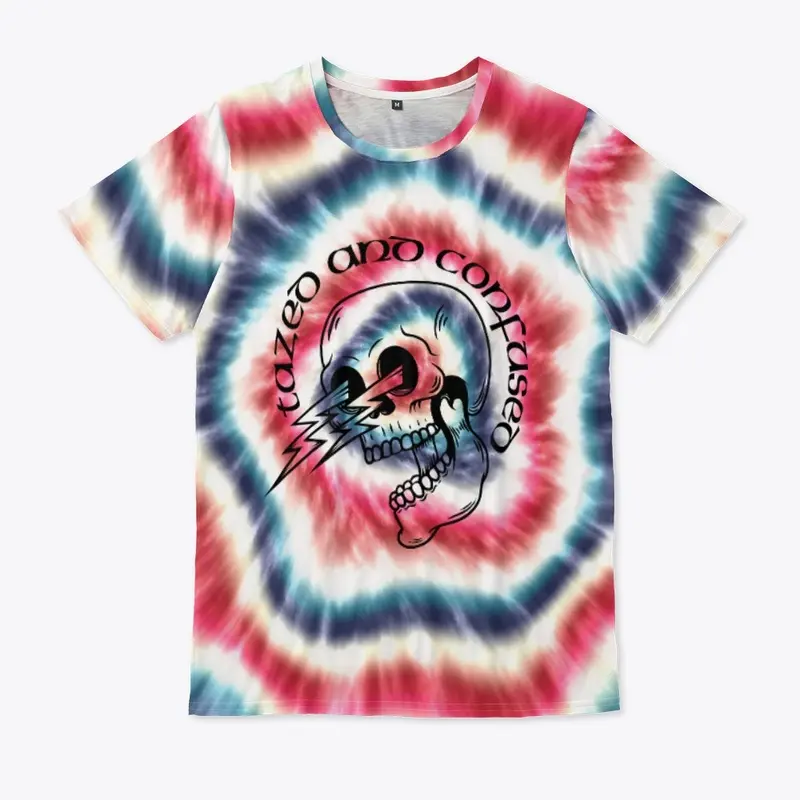 Tazed and confused, tie dye t-shirt 