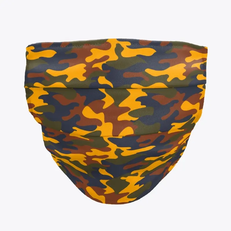 Orange & green facemask/bucket hat