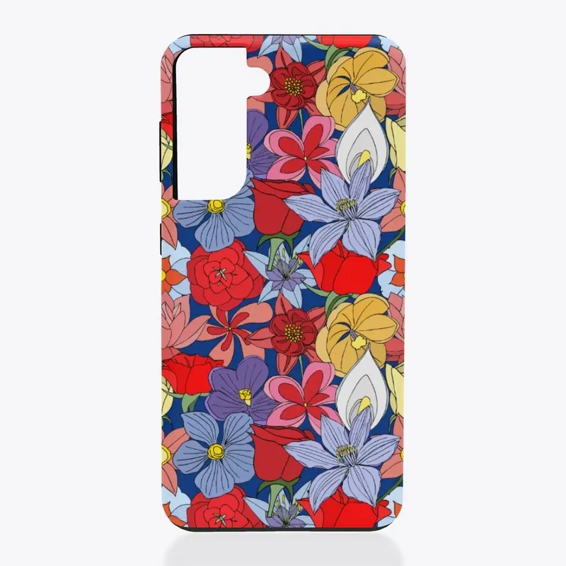 Flowers of many colors phone cases 