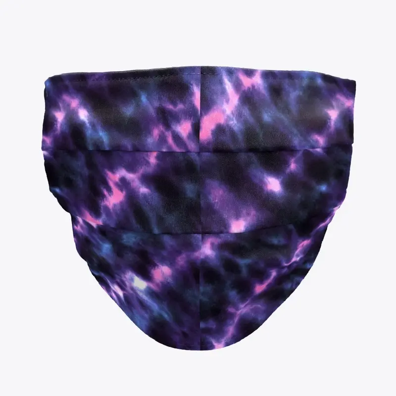 Blue tye dye facemask